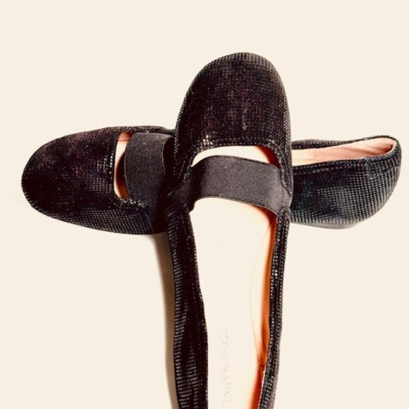 Taryn Rose Bary Women Black Faux Suede Mary Jane Ballet - Picture 3 of 5
